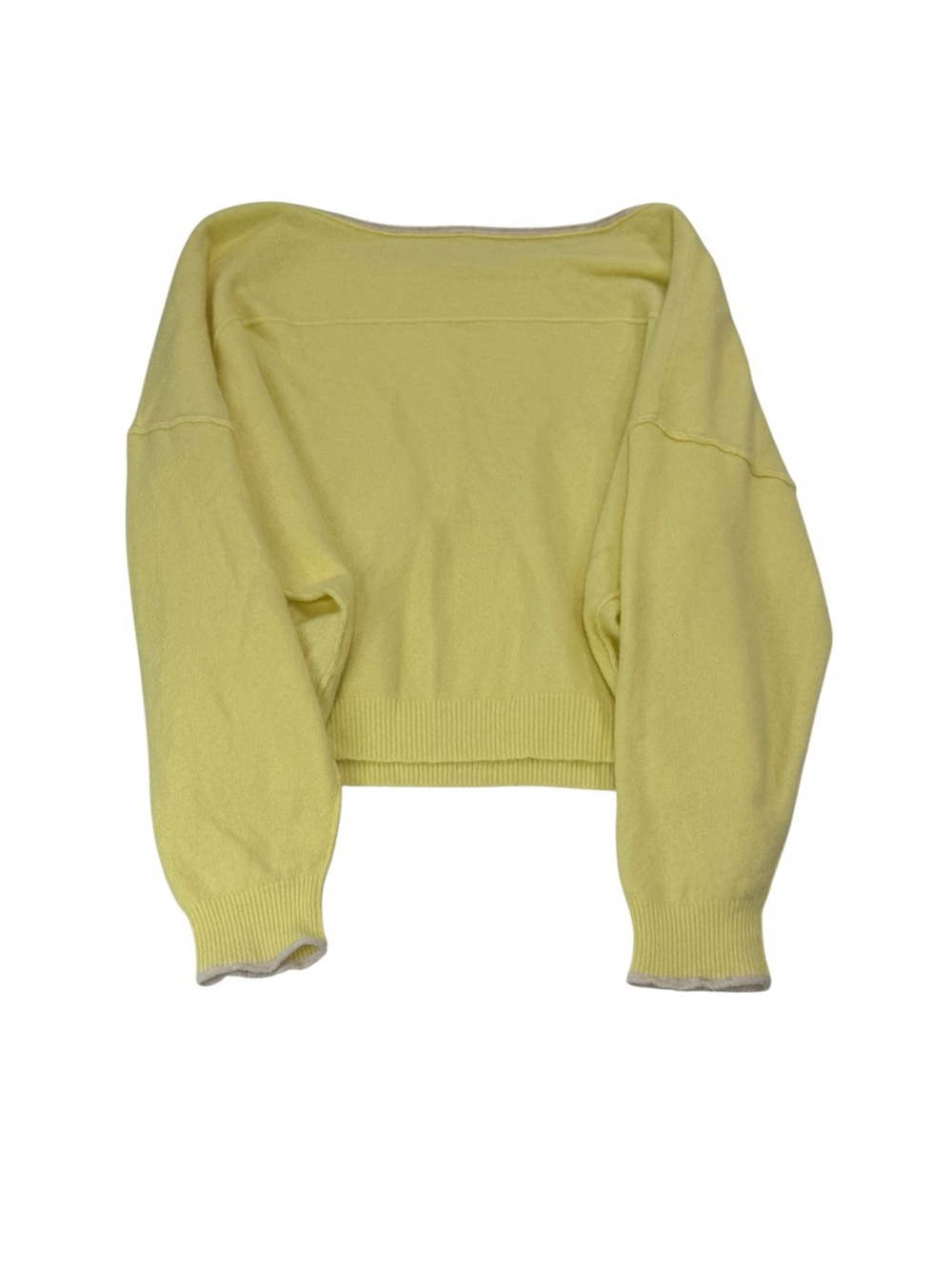 Free People Oversized Soft Sweater Canary Pail Yellow Womens Size XL - Picture 2 of 5